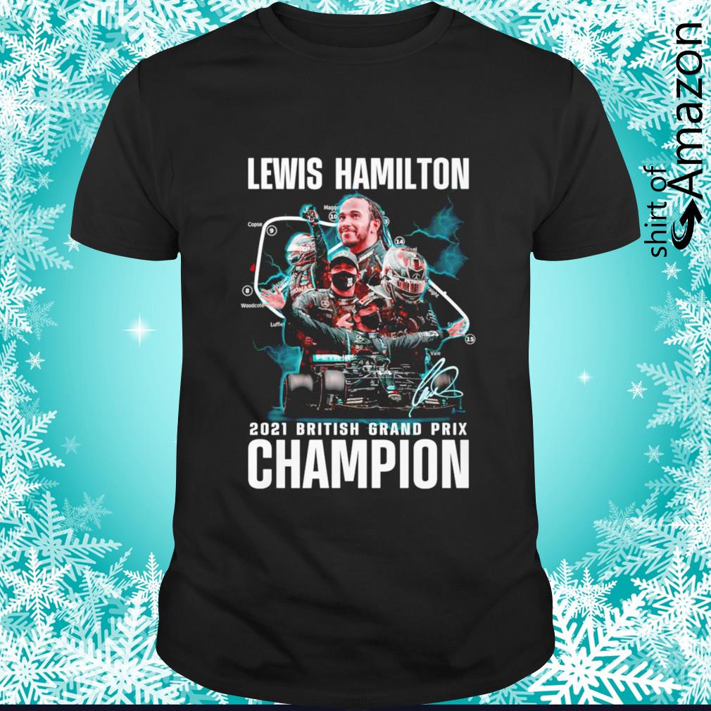Lewis Hamilton 2021 British Grand Prix Champion signature shirt