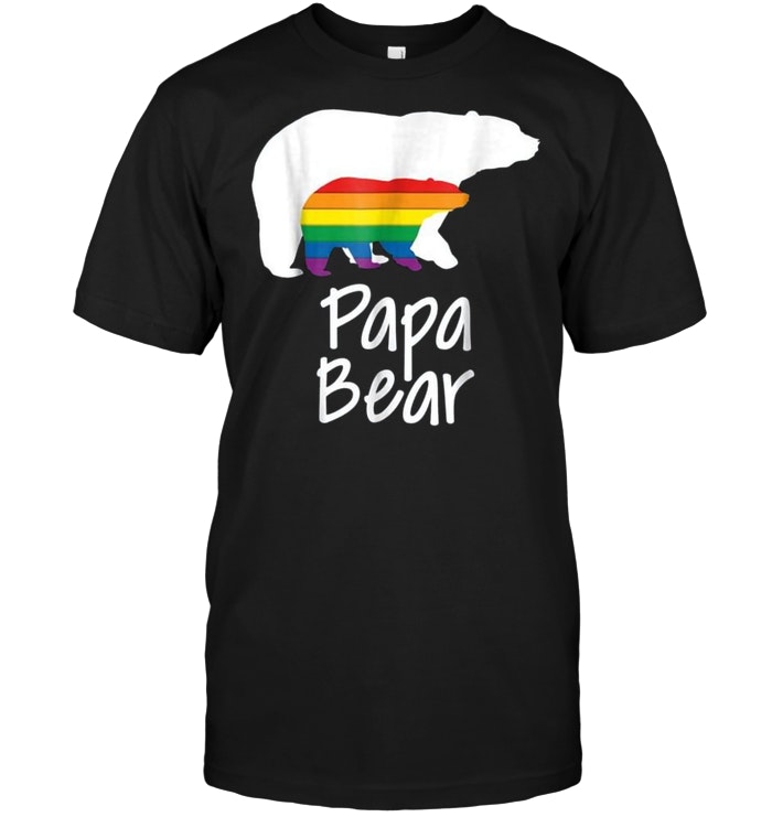 LGBT Dad Papa Bear Mothers Gay Lesbian Pride Rainbow