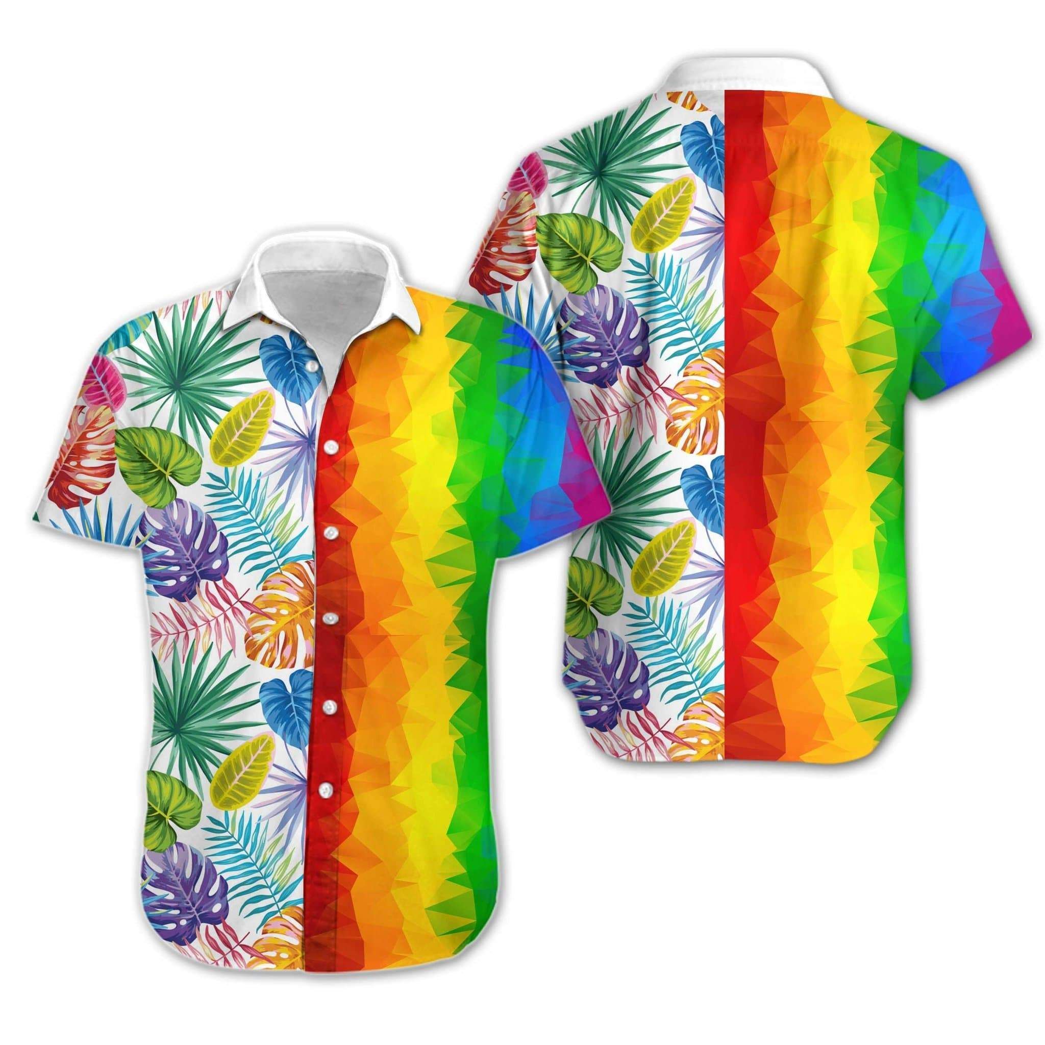 LGBT Flag Hawaii Full Printing Hawaiian Shirts #HL