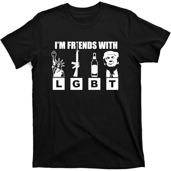 Lgbt Liberty Guns Beer Trump Funny USA T Shirt