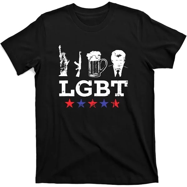 Liberty Guns Beer Tee Trump Lgbt T Shirt