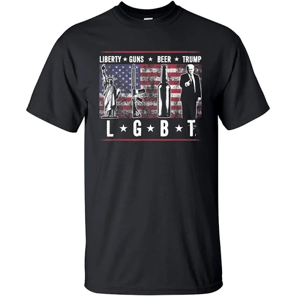 Liberty Guns Beer Trump Gift Lgbt Parody Funny Gift T Shirt