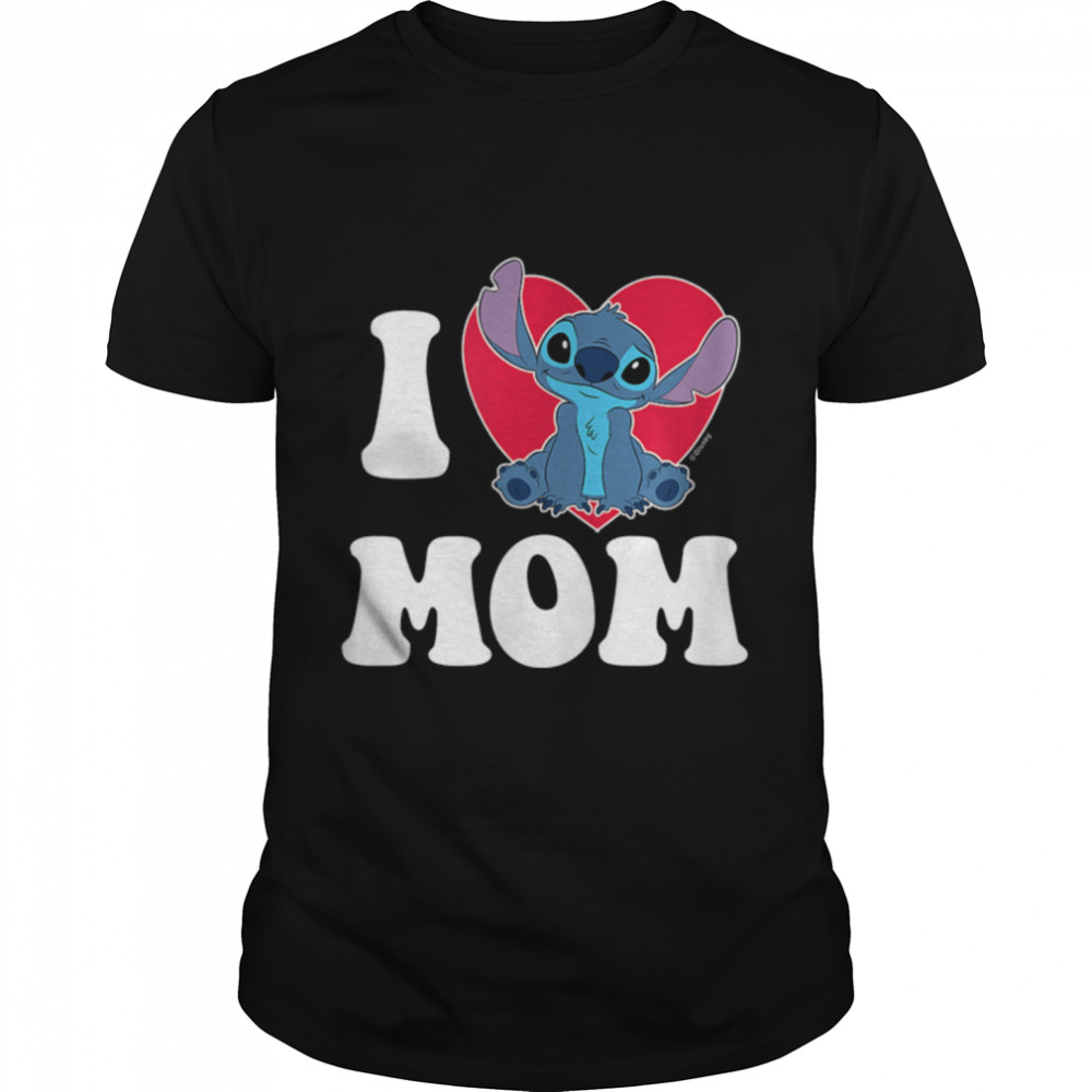 Lilo & Stitch – i Love Mom T-Shirt B09XWXGPV9