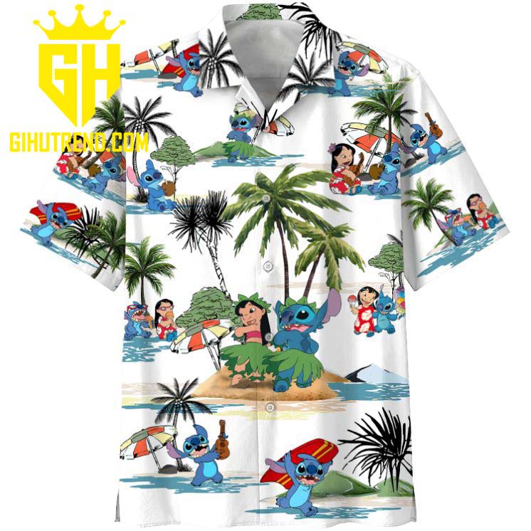 Lilo And Stitch Coconut Island Aloha Disney Hawaiian Shirt