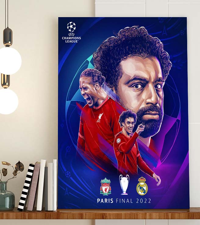 Liverpool UEFA Champions League Paris 2022 Final Wall Decor Poster Canvas