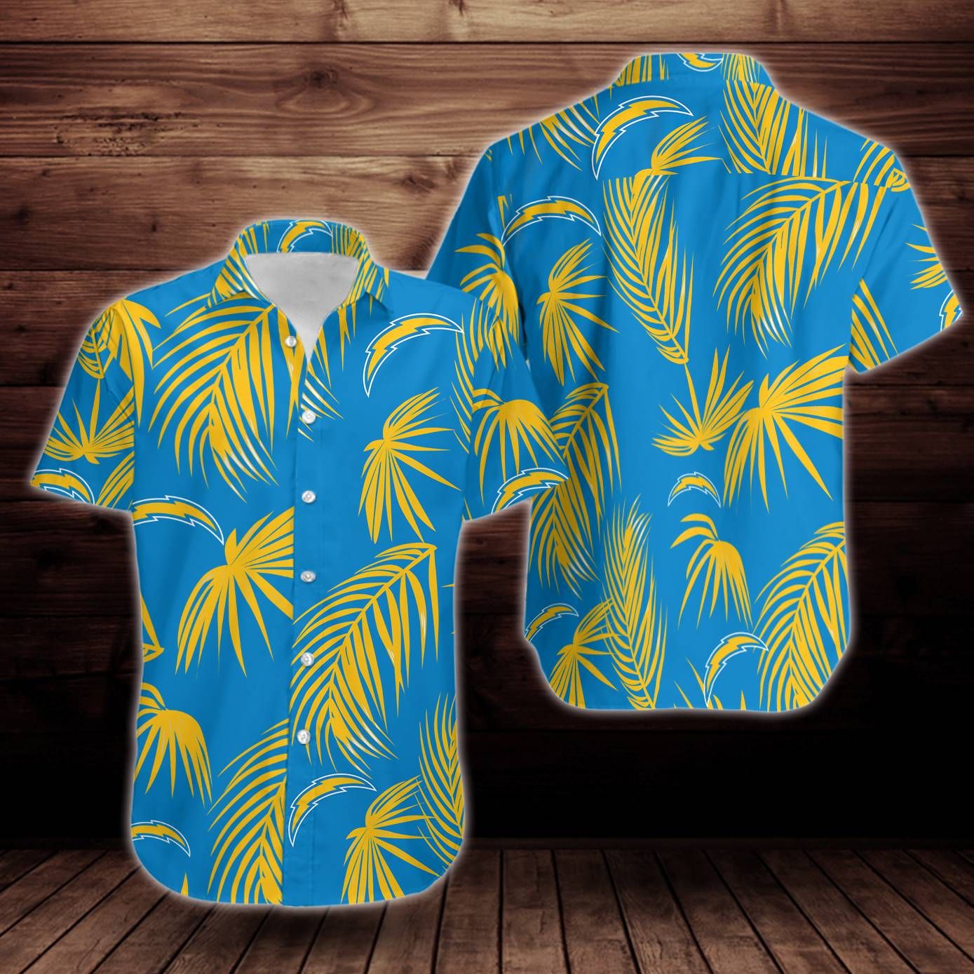 Los Angeles Chargers Flower Short Sleeve Hawaiian Shirt Big And Tall Hawaiian Shirts