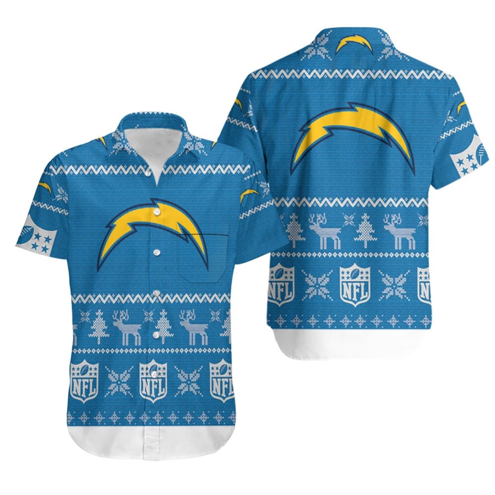 Los Angeles Chargers Ugly Sweatshirt Christmas 3D Hawaiian Shirt