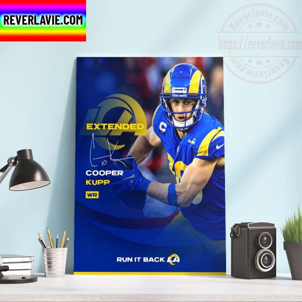 Los Angeles Rams Extended Cooper Kupp WR Run It Back Living Room Decor Poster Canvas