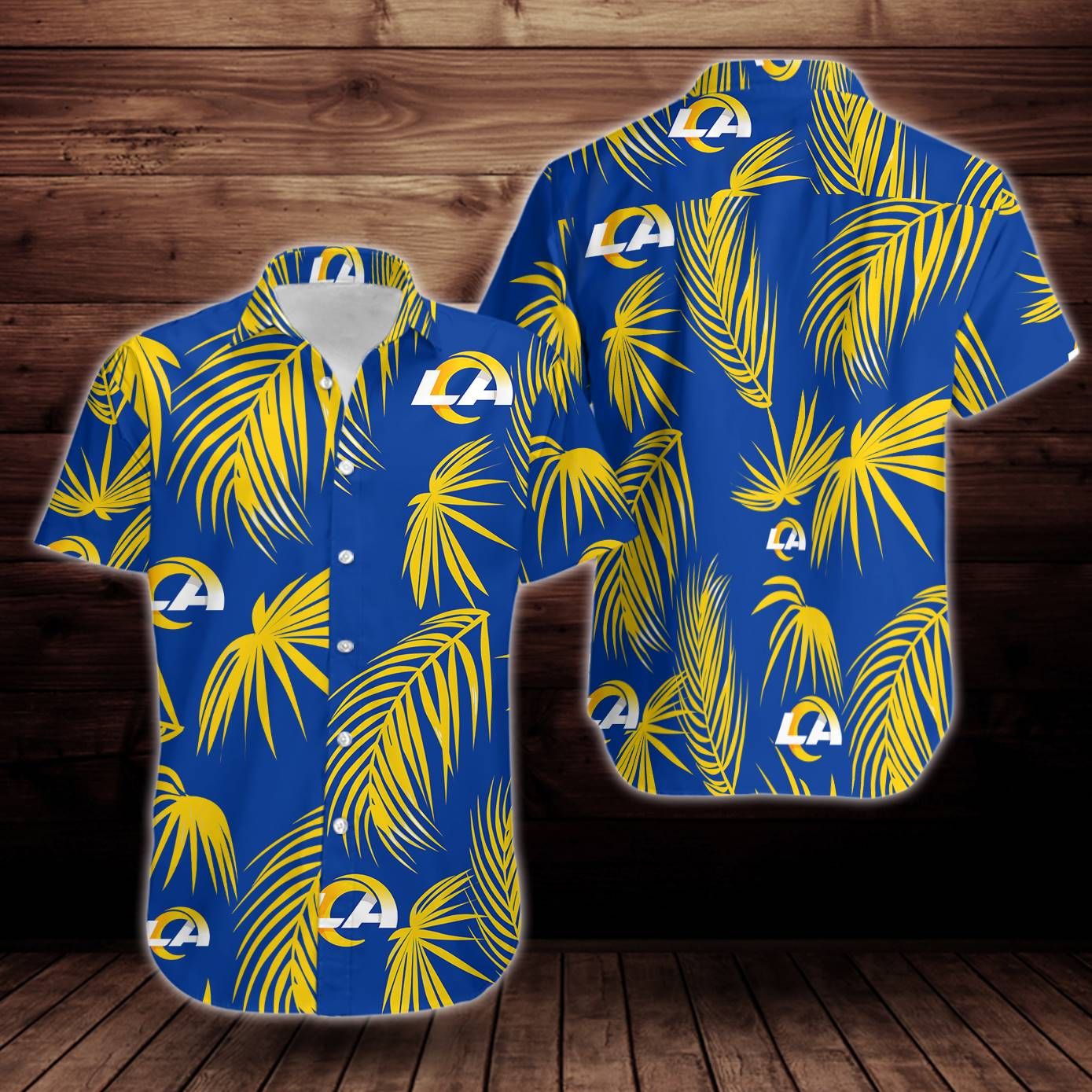 Los Angeles Rams Flower Short Sleeve Hawaiian Shirt Big And Tall Hawaiian Shirts