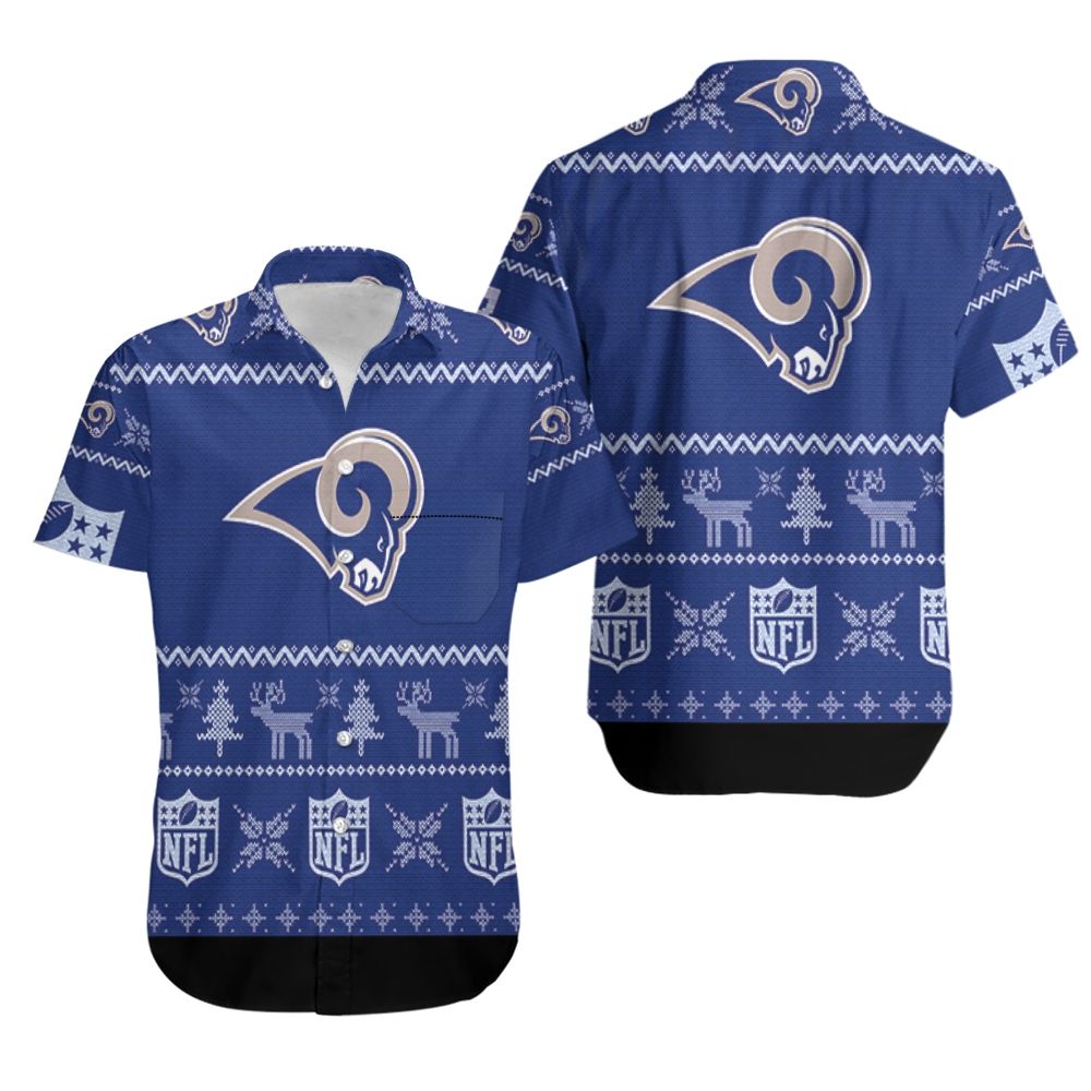 Los Angeles Rams Nfl Ugly Sweatshirt Christmas 3D Hawaiian Shirt