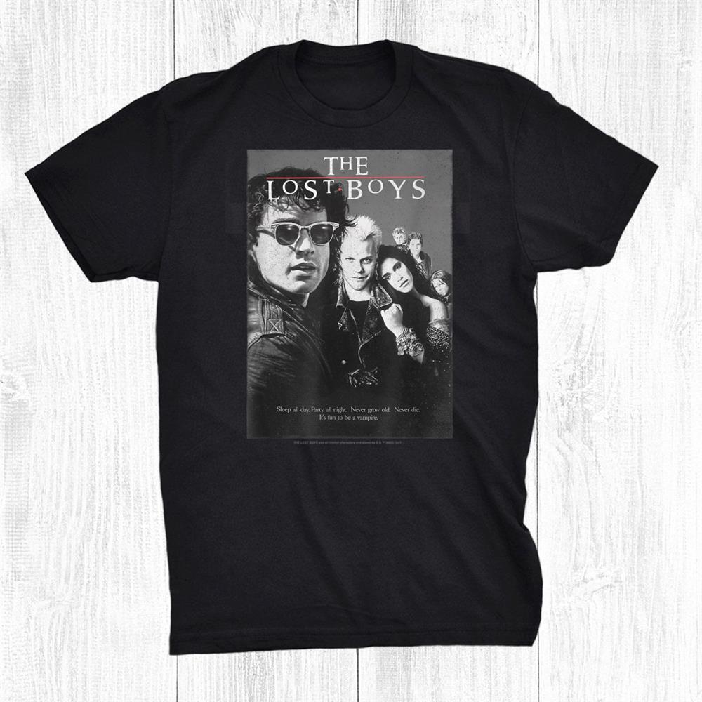 Lost Boys Group Shot Black And White Movie Poster Shirt