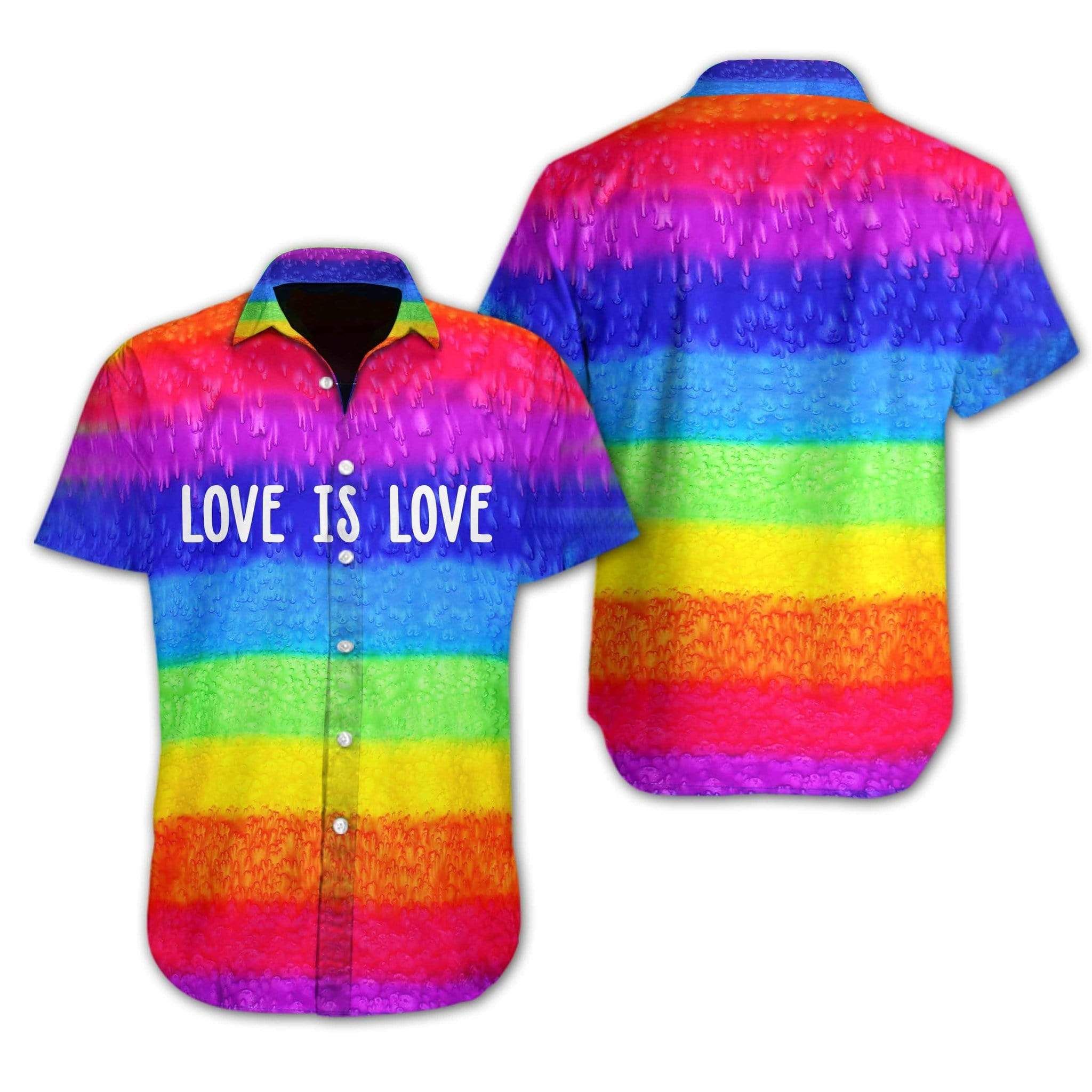 Love Is Love Rainbow Flag Lgbt Full Printing Hawaiian Shirts #hl