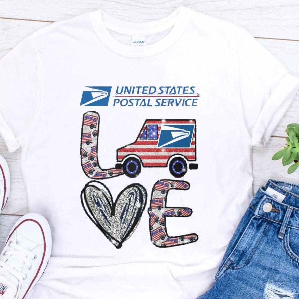 Love United States Postal Service 4th Of July Shirt