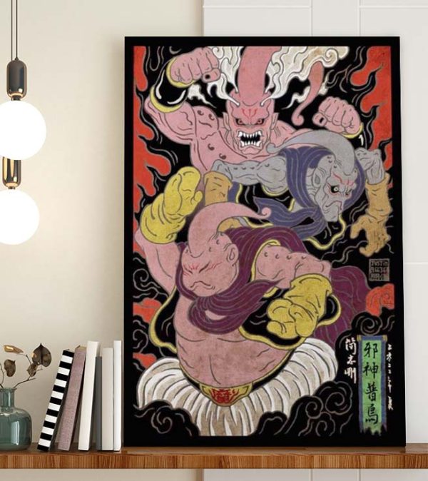Majin Boo Dragon Ball Ukiyoe style Poster Canvas
