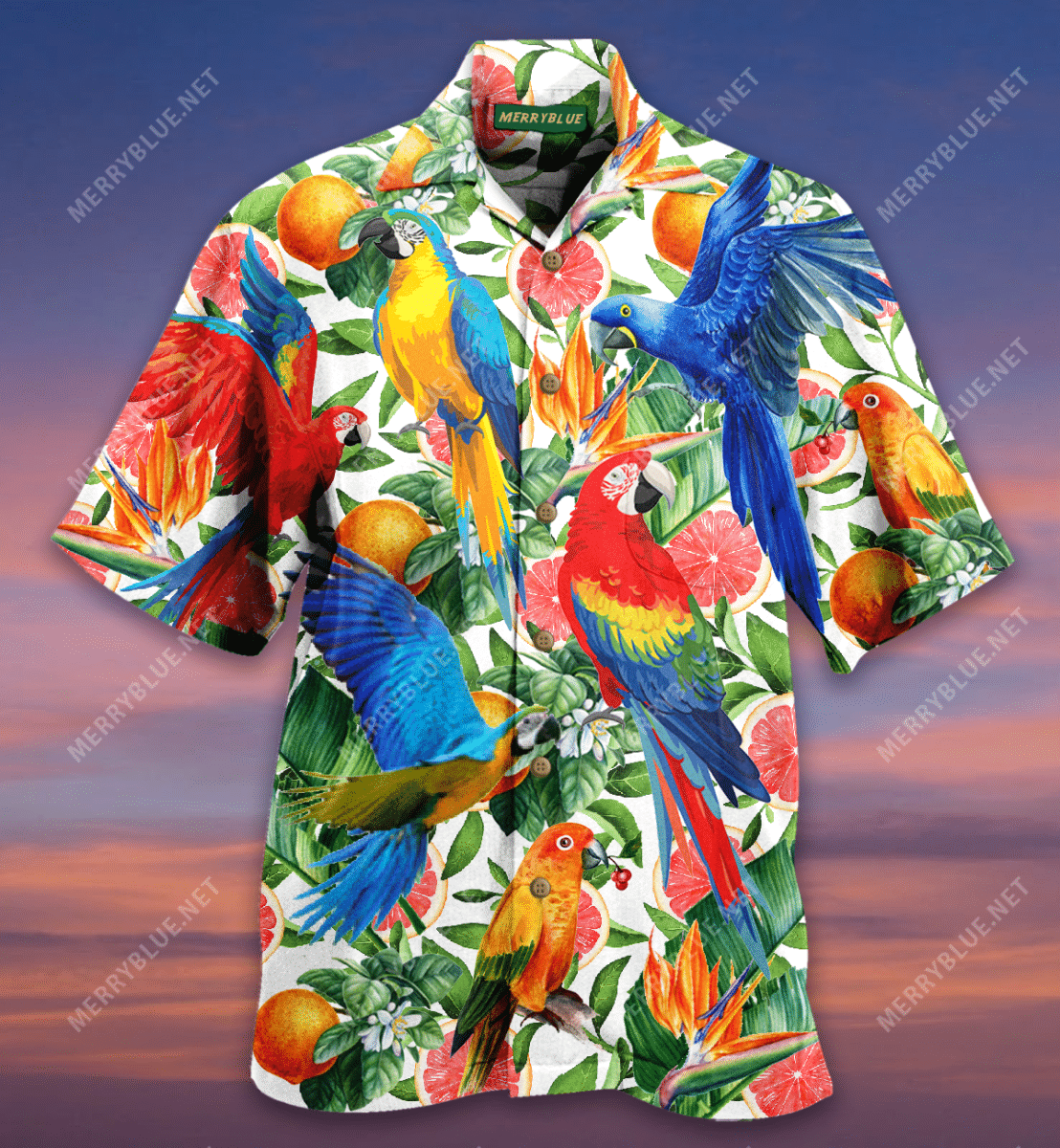 Make Red Grapefruit Flavor! Parrot Hawaiian Shirt