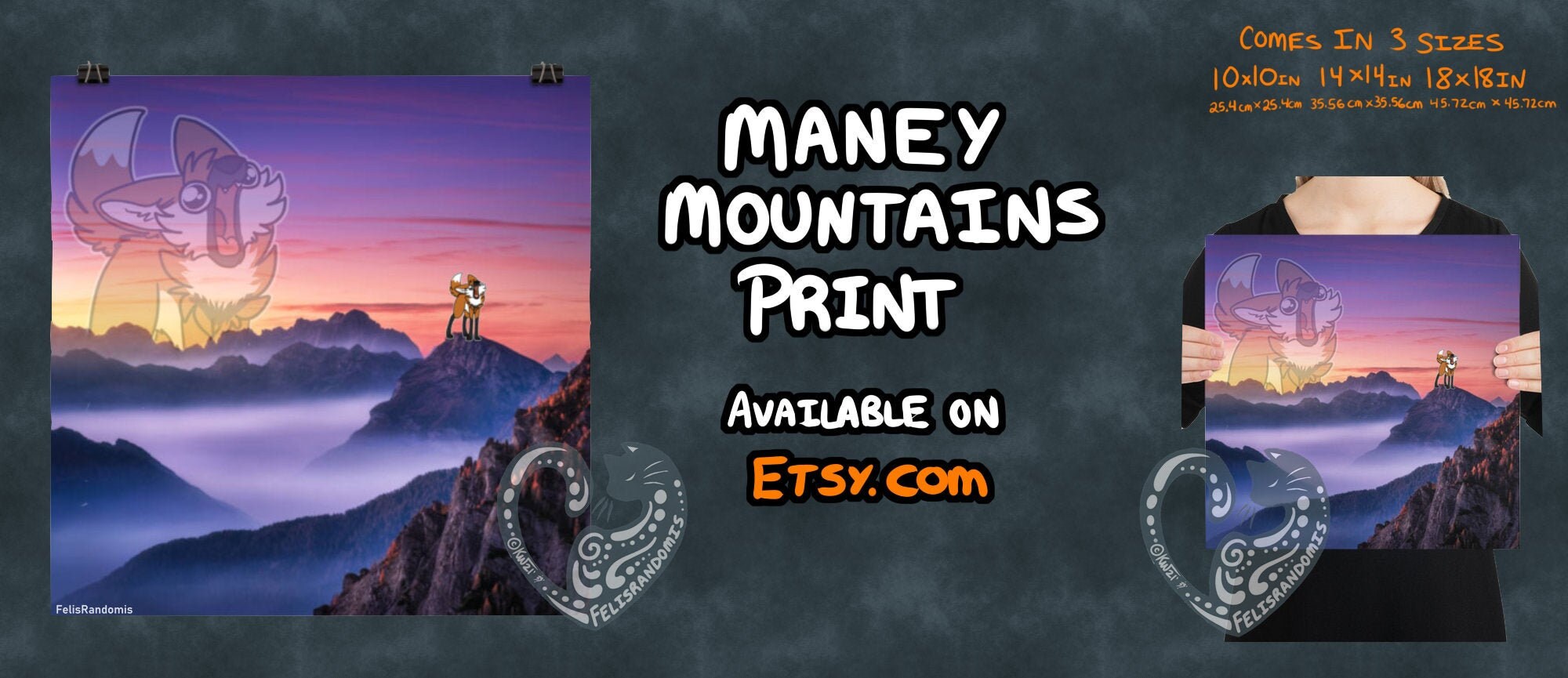 Maney Leggy Maned Wolf Mountains Poster Print