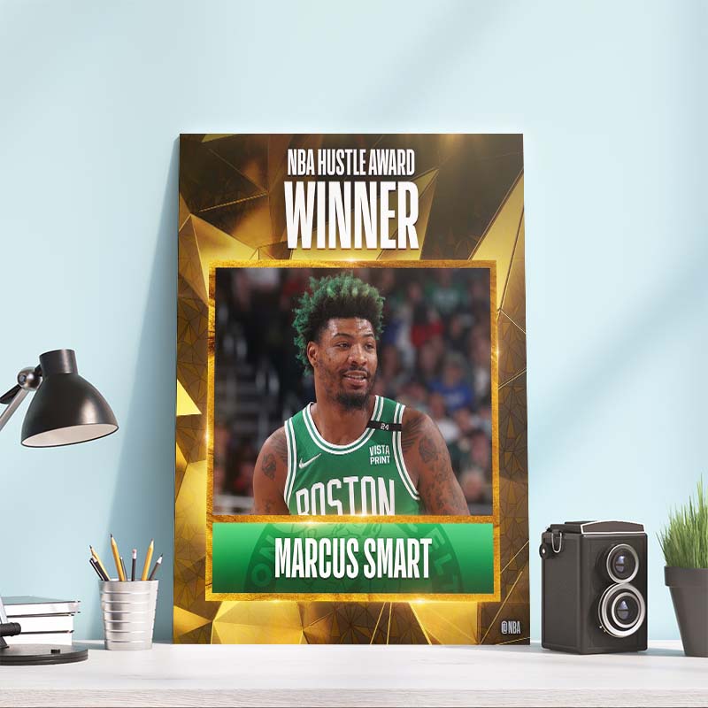 Marcus Smart Winner NBA Hustle Award 2022 Poster Canvas