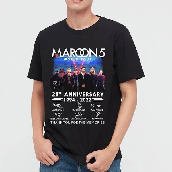 Maroon 5 Shirt Vintage Maroon 5 Signature Thank You for The Memories 2022 Shirt for Fans