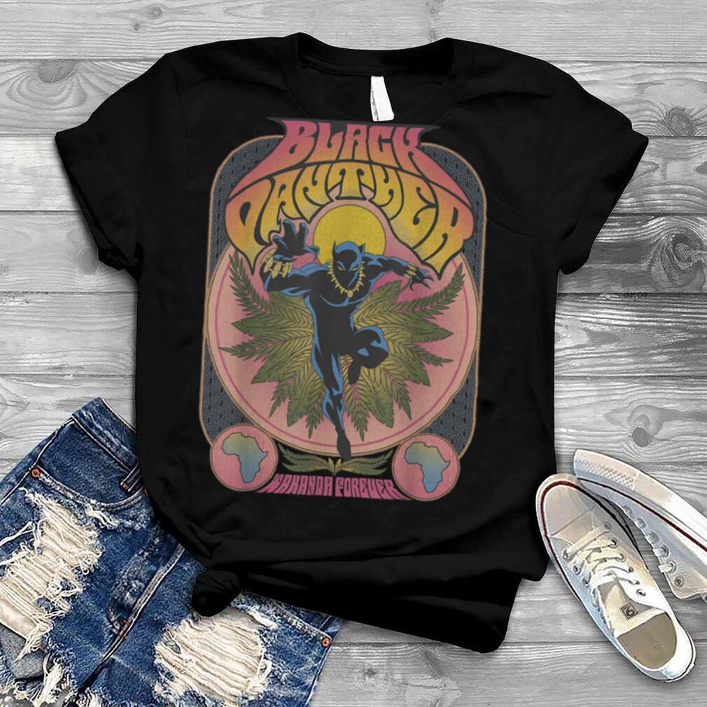 Marvel Black Panther Vintage 70’s Poster Style T Shirt B07KBK89NB
