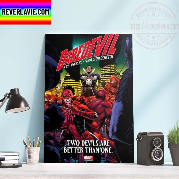 Marvel Daredevil Chip Zdarsky Marco Checchetto Two Devils Are Better Than One Wall Decor Poster Canvas