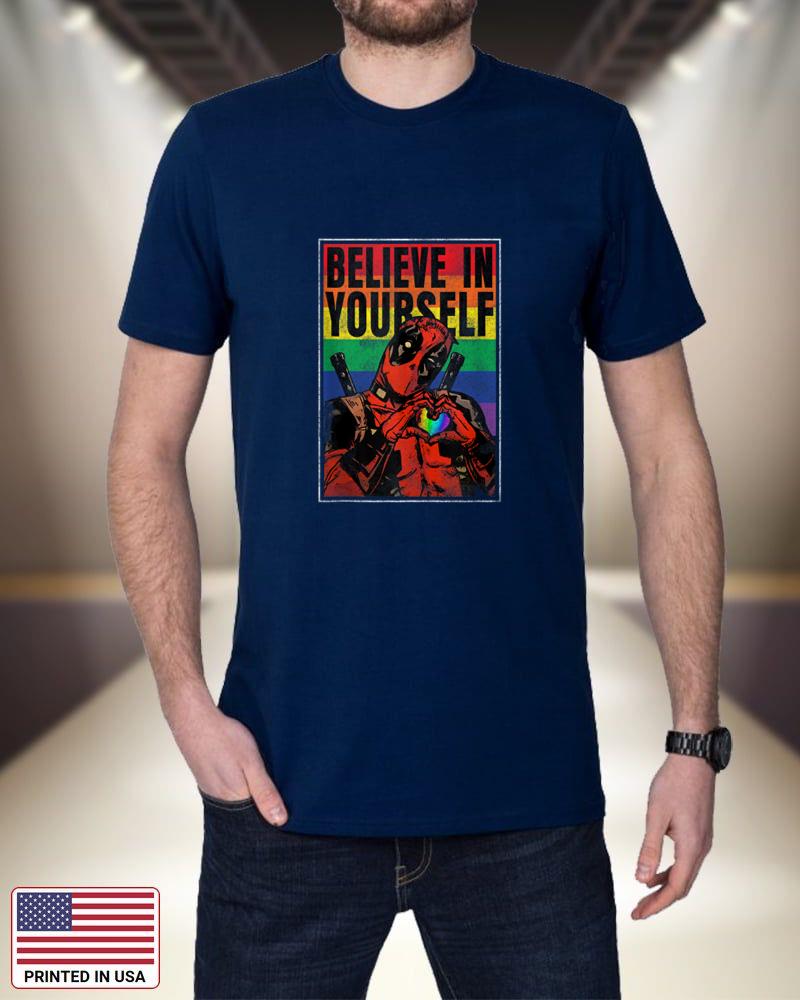 Marvel Deadpool Believe In Yourself Rainbow Poster Tank Top 4UIBu