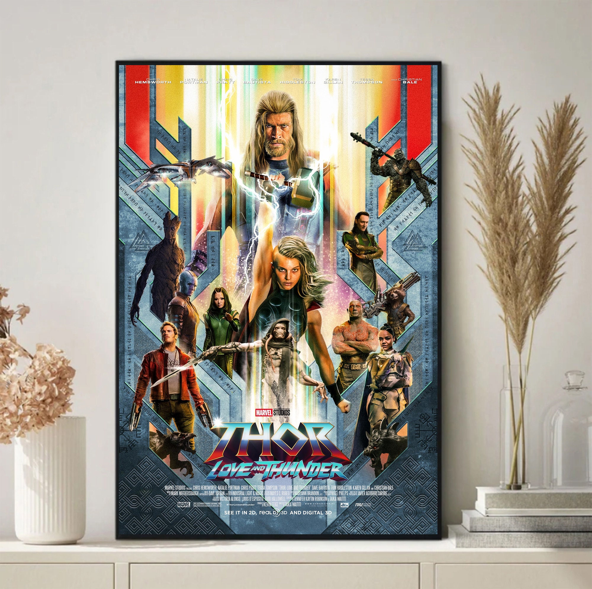 Marvel Thor Love And Thunder Fan Poster No Framed
