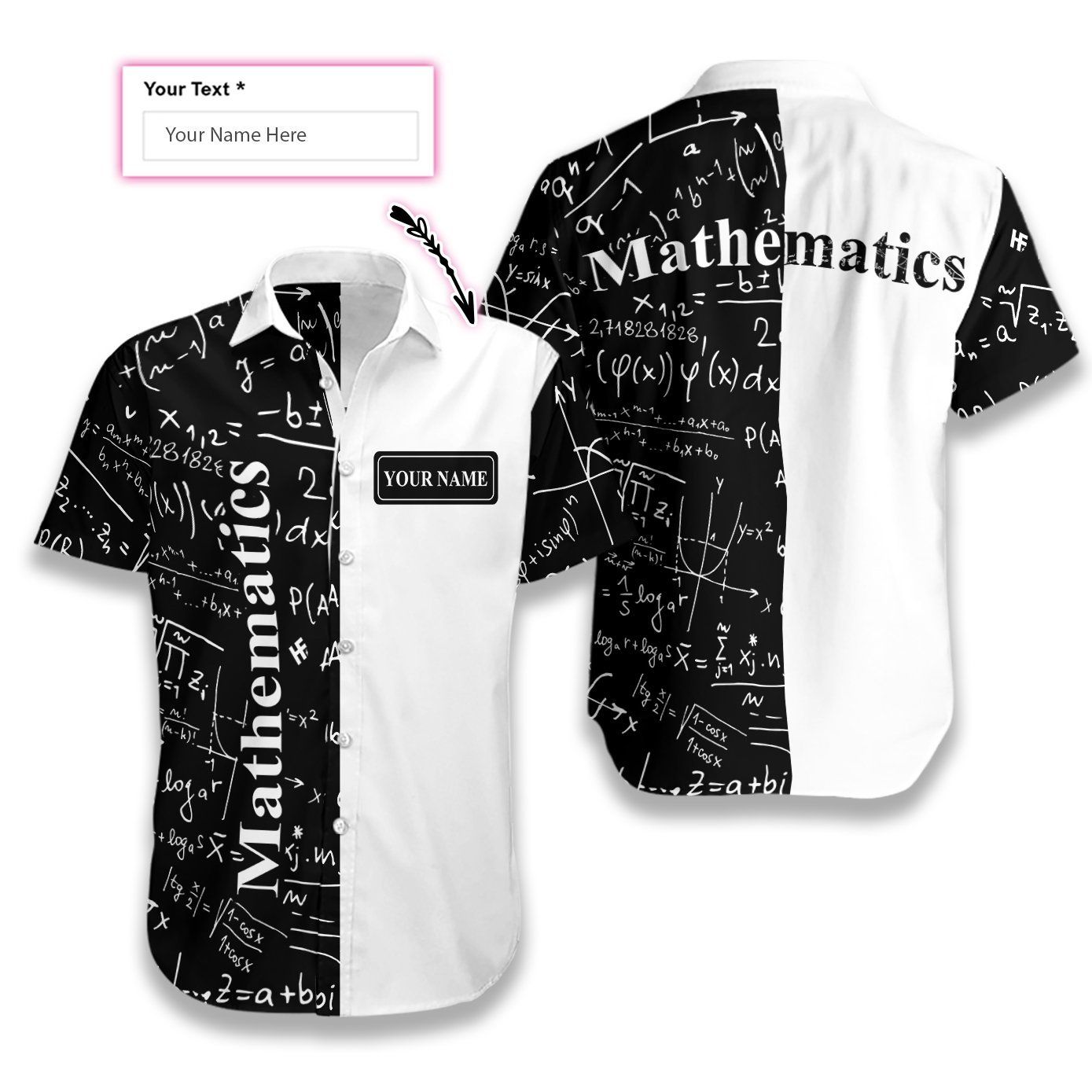 Mathematics Ez05 2508 Custom Hawaiian Shirt Big And Tall Hawaiian Shirts