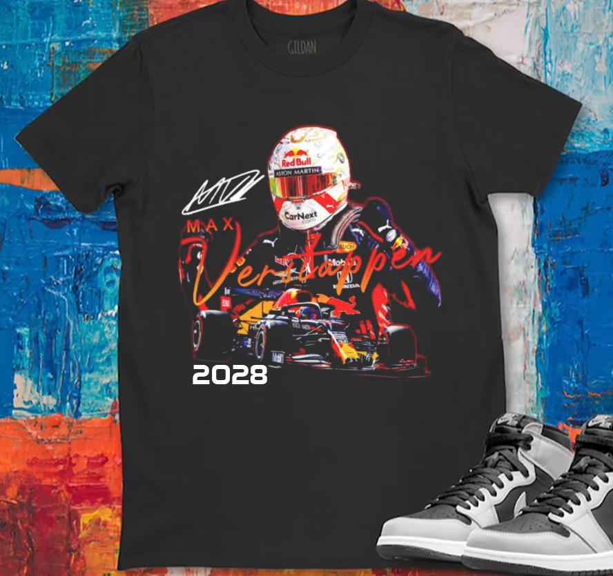 Max Verstappen Cooperate With Red Bull Racing Until 2028 T-Shirt