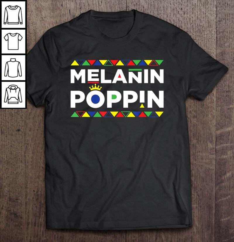 Melanin Poppin African American Pride Watercolor Floral Shirt