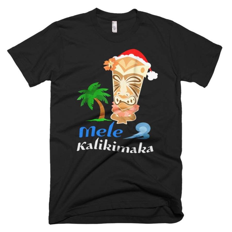 Mele Kalikimaka Hawaiian Tiki Merry Christmas T-shirt
