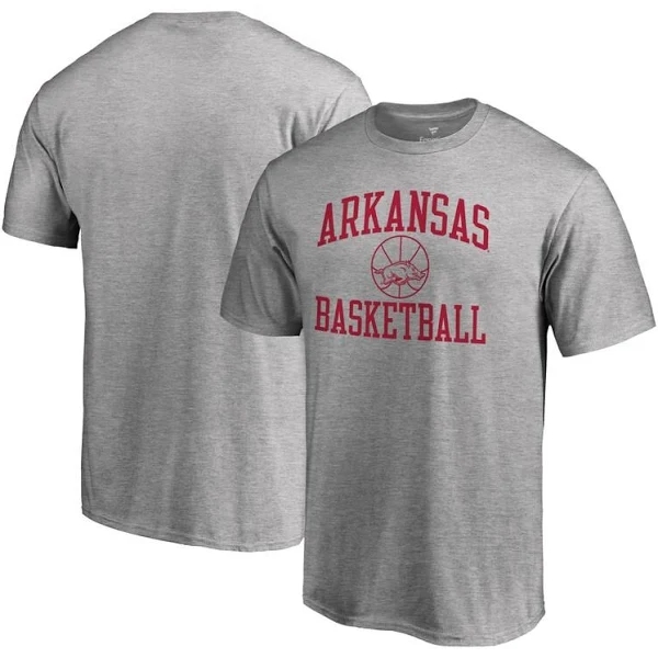 Men s Fanatics Branded Heathered Gray Arkansas Razorbacks in Bounds T Shirt