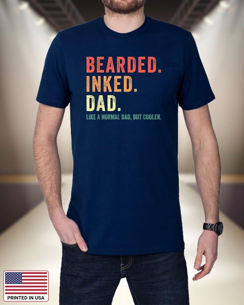Mens Bearded Inked Dad Like A Normal Dad But Cooler Father's Day ZMe8c