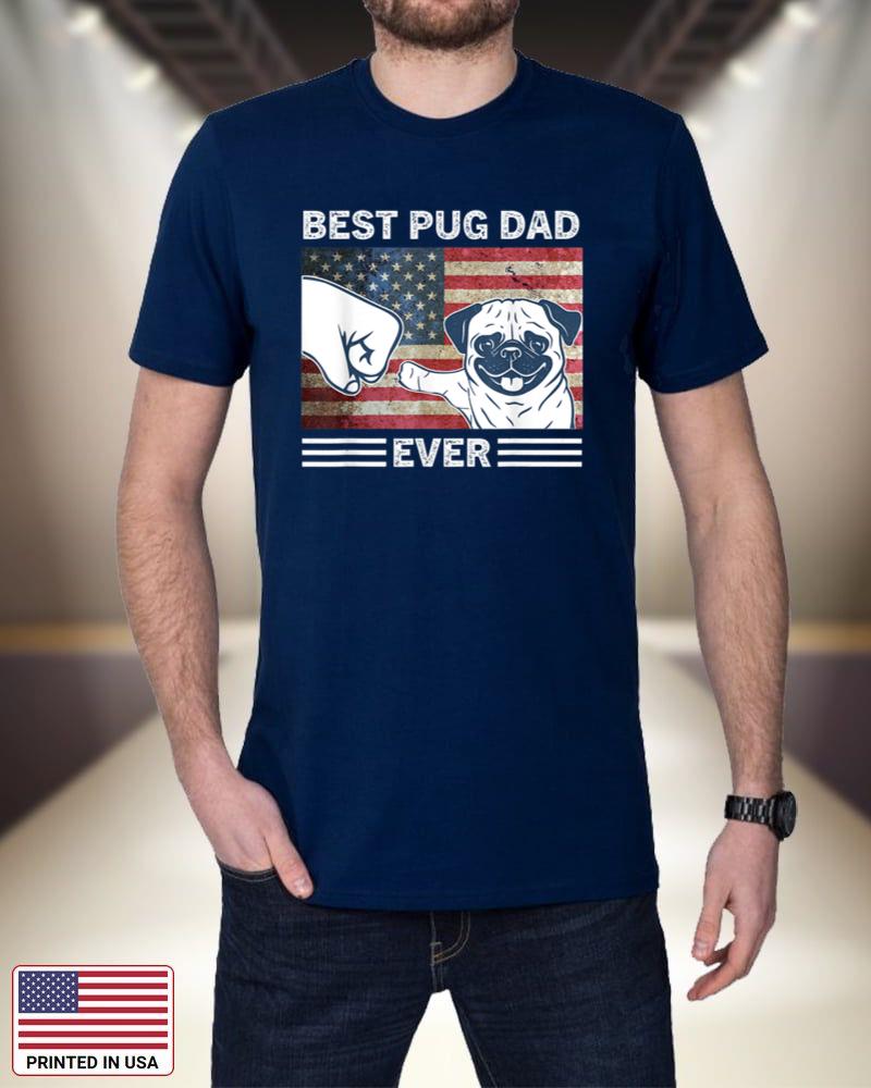Mens Best Pug Dad Ever American Flag 4th Of July Gift lv2Z7