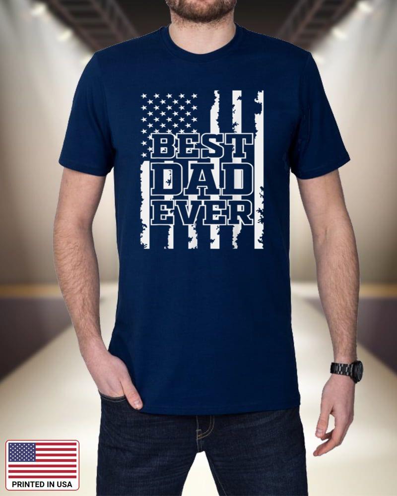 Mens Father's Day Shirt - BEST DAD EVER USA American Flag 2KHXz