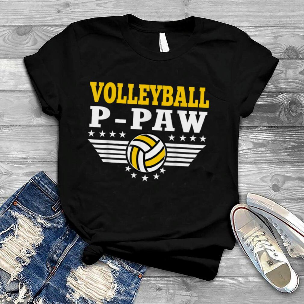 Mens Funny Volleyball P Paw Retro Volleyball Father Player Lover T Shirt