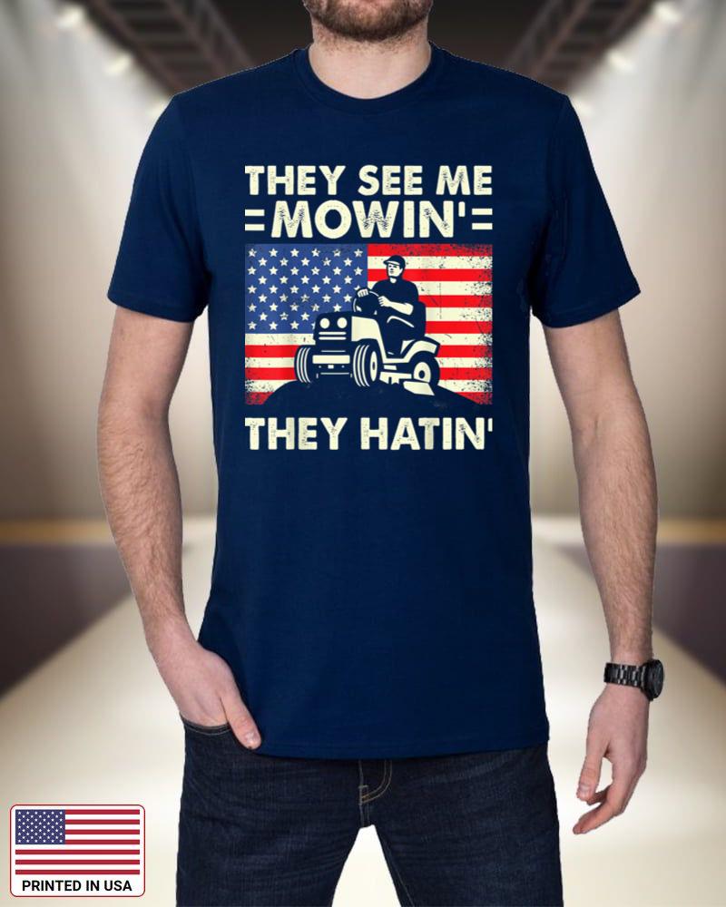 Mens Lawn Mowing Shirts They See Me Mowing They Hatin Lawn Mower 7QtAZ