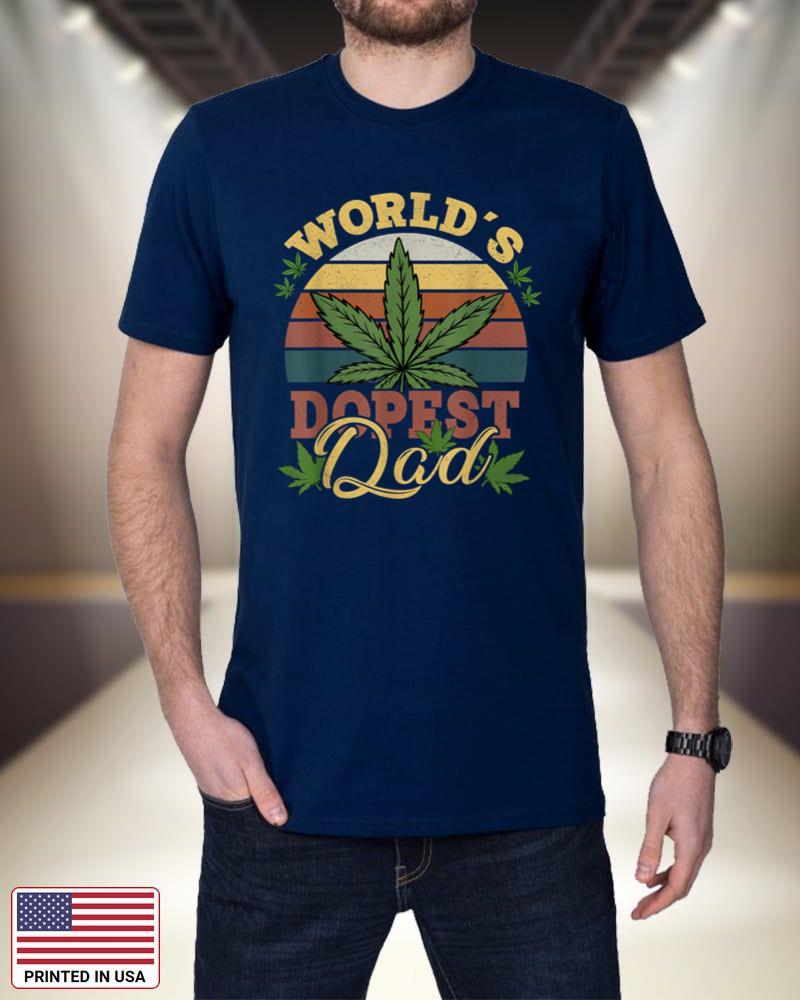 Mens Worlds Dopest Dad - Weed Leaf Funny Marijuana Cannabis IsfCf