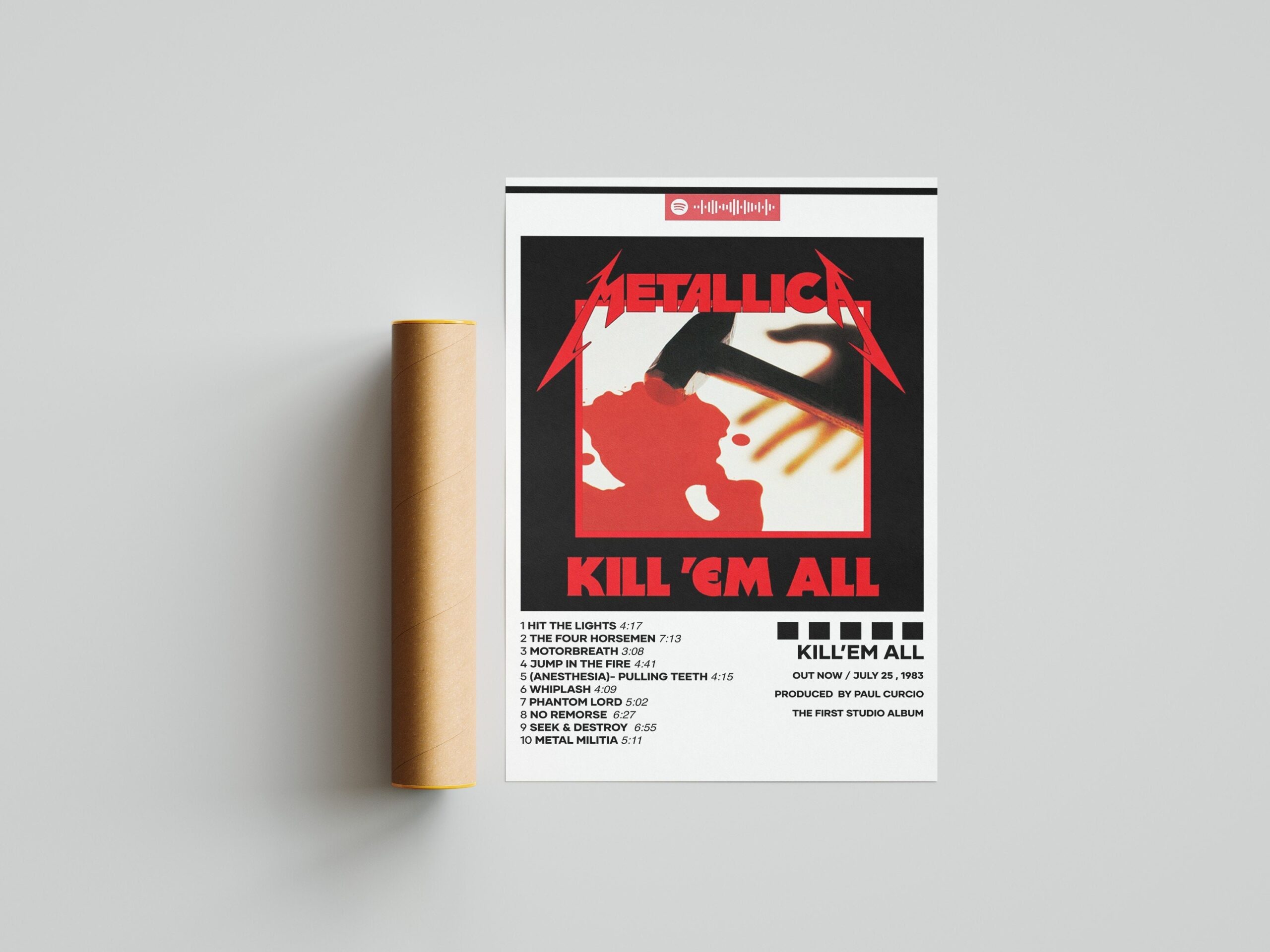 Metallica Kill ‘ Em All Album Poster Music Decor