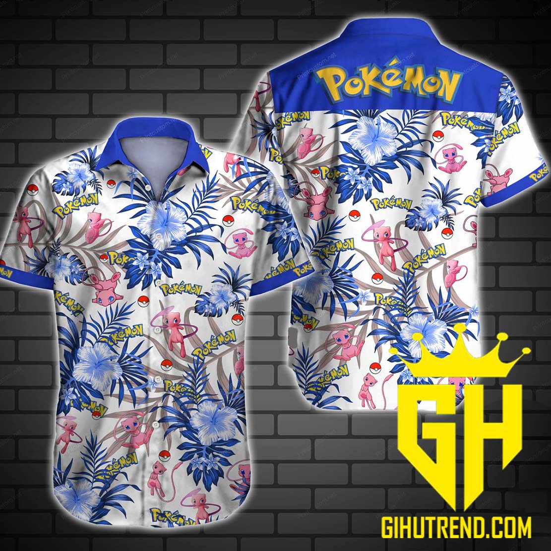 Mew Pokemon Summer Beach Hawaiian Shirt