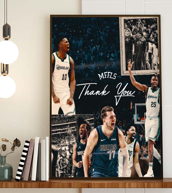 MFFLS Thank You Dallas Mavericks NBA Wall Decor Poster Canvas