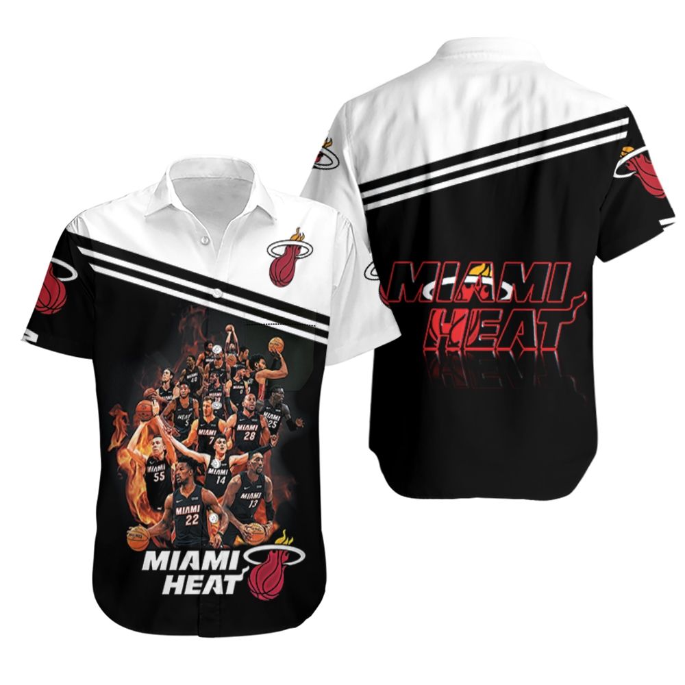 Miami Heat Legends On Flame Logo For Fan Hawaiian Shirt