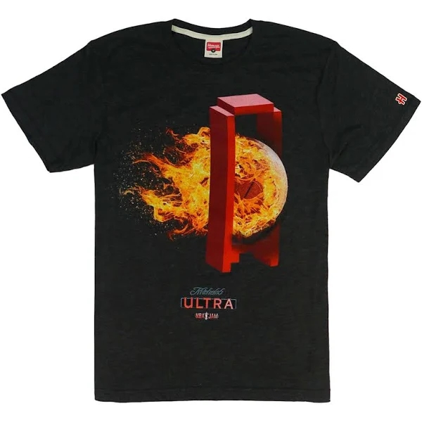Michelob Ultra NBA Jam Fireball Thru Ribbon T Shirt M