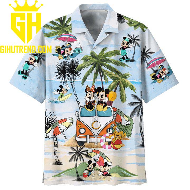 Mickey Mouse Love Minnie Mouse Disney Hawaiian Shirt
