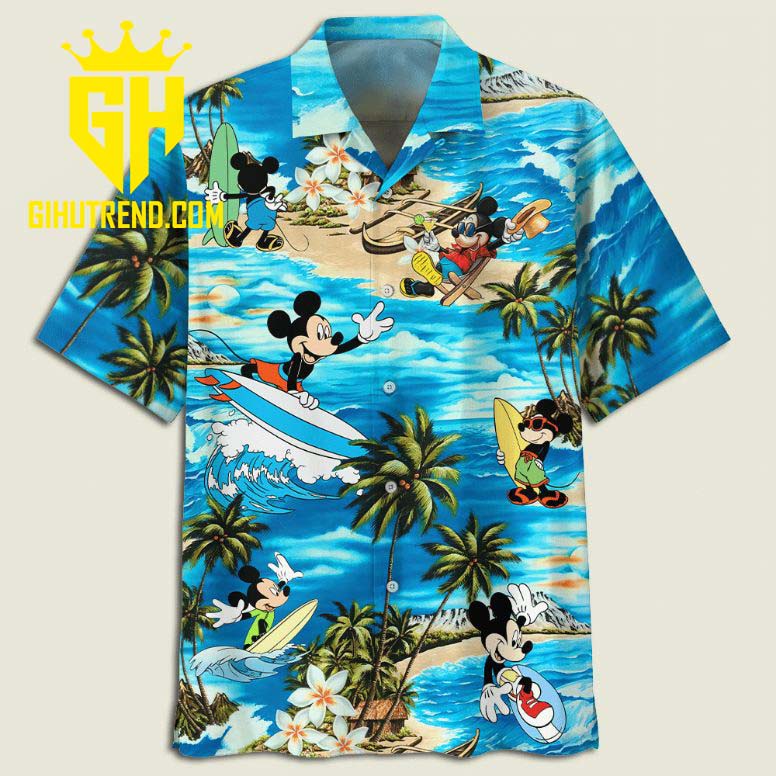 Mickey Mouse Surfboard Summer Beach Disney Hawaiian Shirt