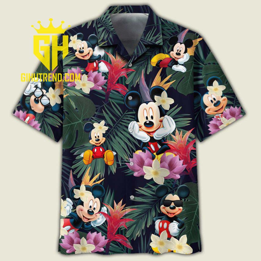 Mickey Mouse Trophycal Flower Disney Hawaiian Shirt