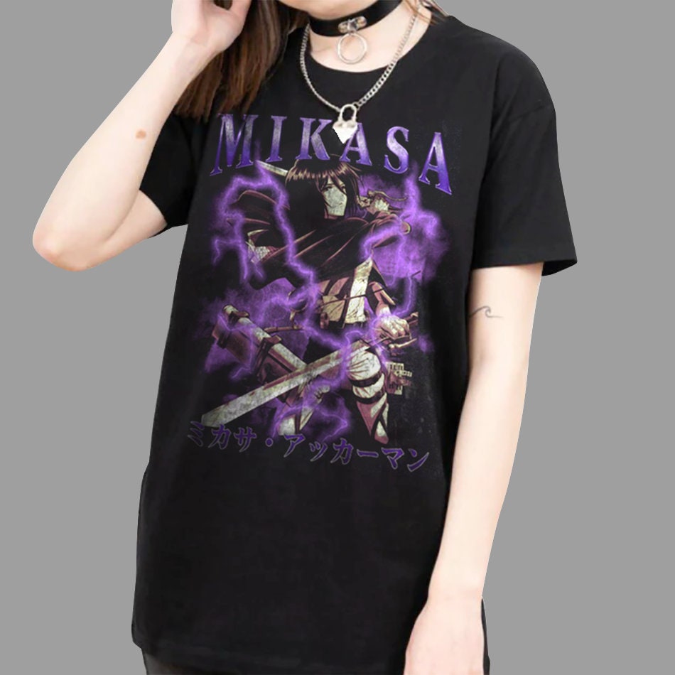 Mikasa Ackerman Anime Purple Art Unisex T-Shirt