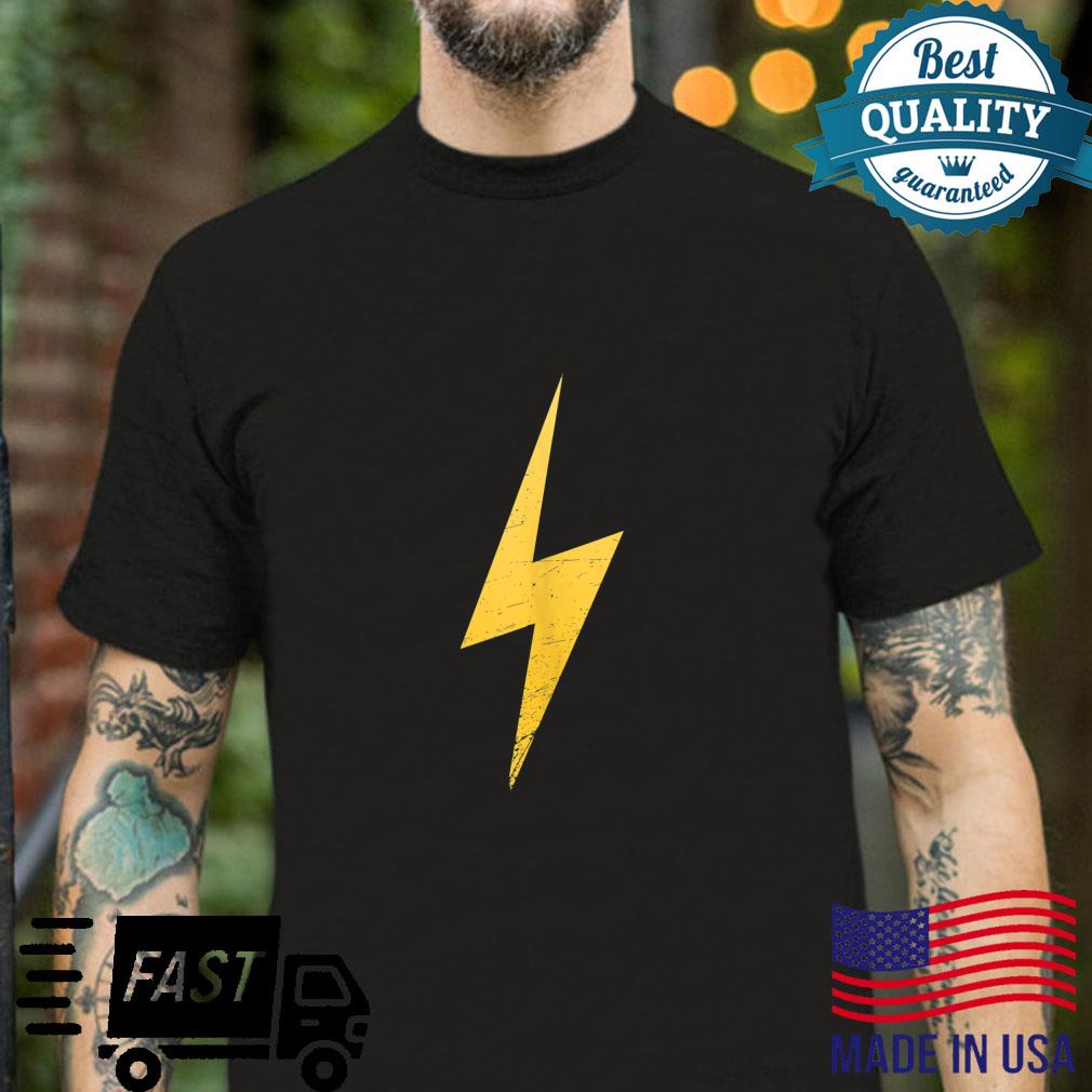 Minimalistic Design With Lightning Bolt Grunge Shirt