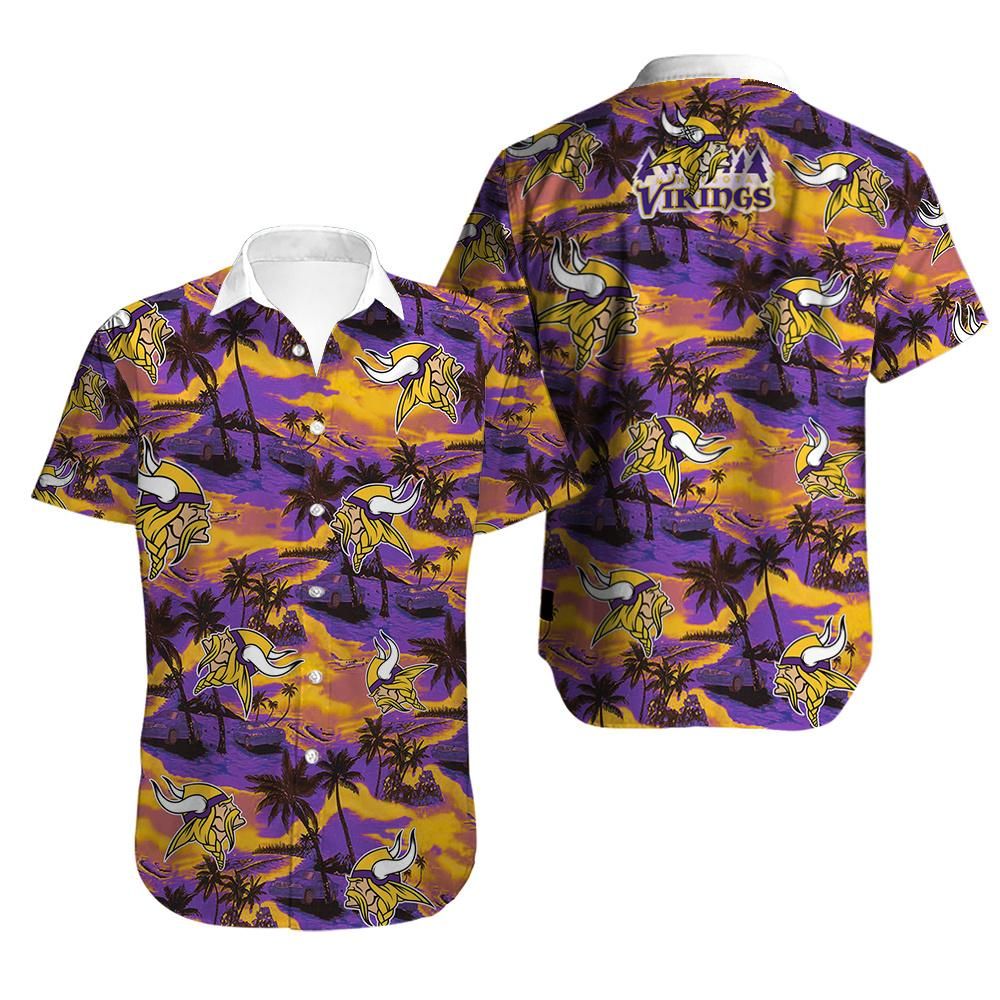 Minnesota Vikings NFL Men's Hawaiian Shirt Hawaii Shirt