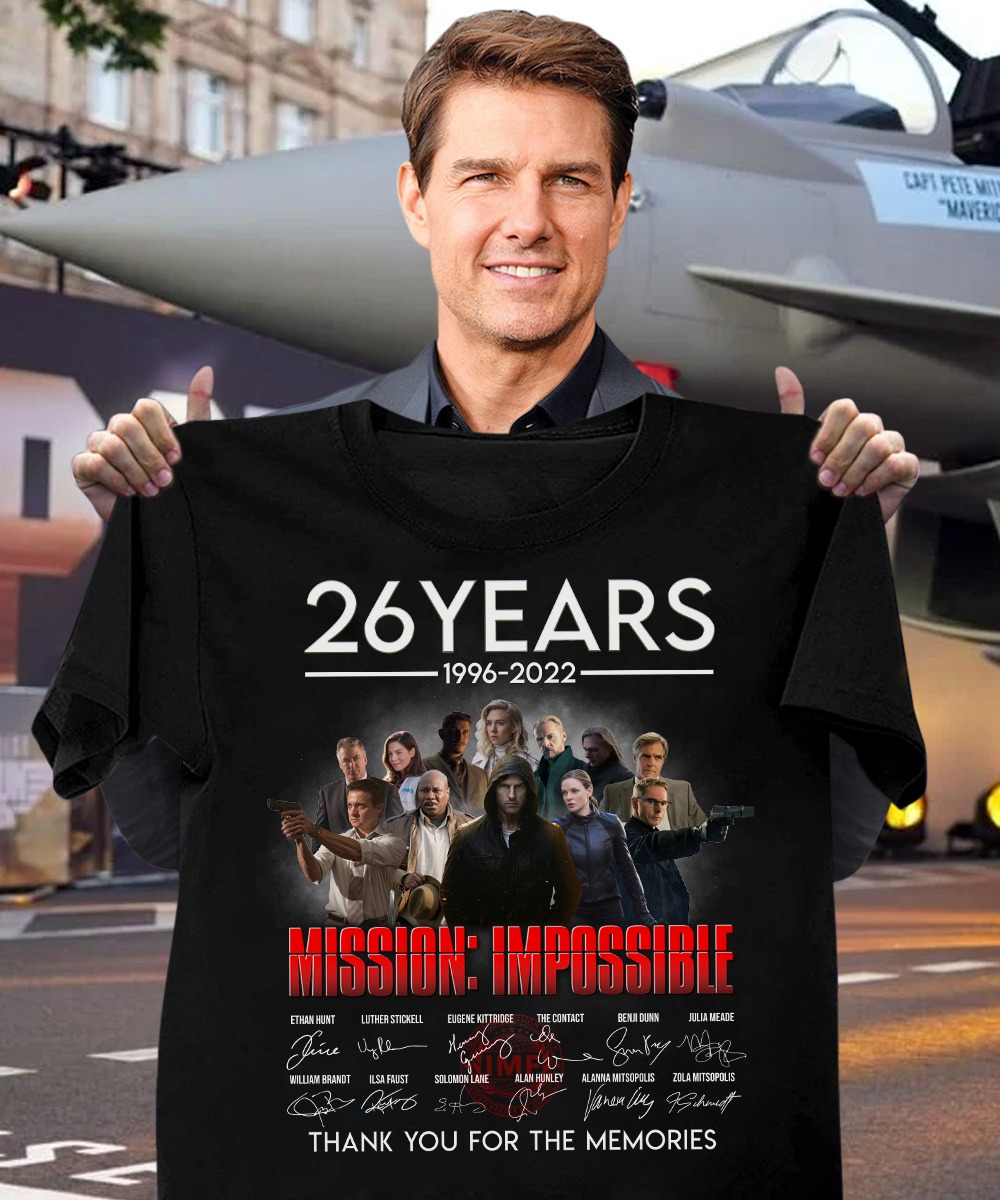 Mission Impossible 26 Years 1996-2022 Signed Thank You Memories Shirt