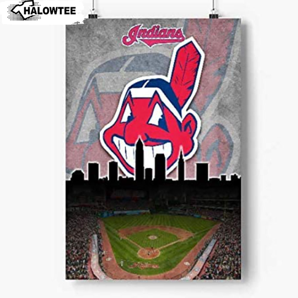 MLB Game MLB Team Sport Art Cleveland Guardians Poster Canvas Wall Decoration Gift for Husband, Son, Grandfather, Father Day, Home Decor